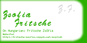 zsofia fritsche business card